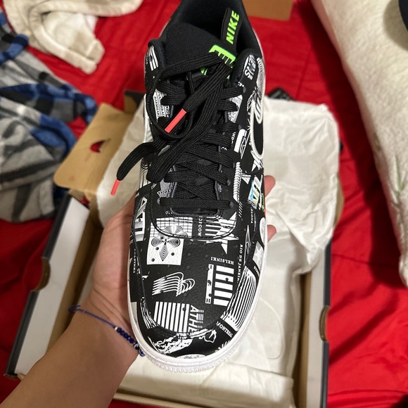 Nike Air Force 1 '07 LX Worldwide Pack Shoes Black White CZ5927-001 Mens Sz 11.5 - Picture 13 of 16